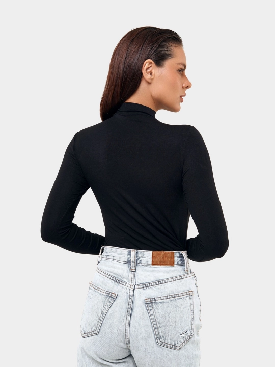 Ayollar uchun vodolazka, asosiy uzun yengli kofta, tomoqli, yopishib turadigan, S–XL