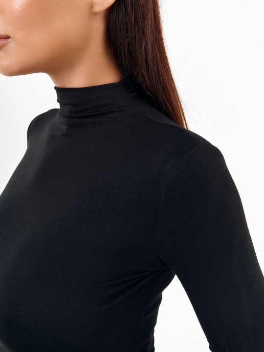 Ayollar uchun vodolazka, asosiy uzun yengli kofta, tomoqli, yopishib turadigan, S–XL