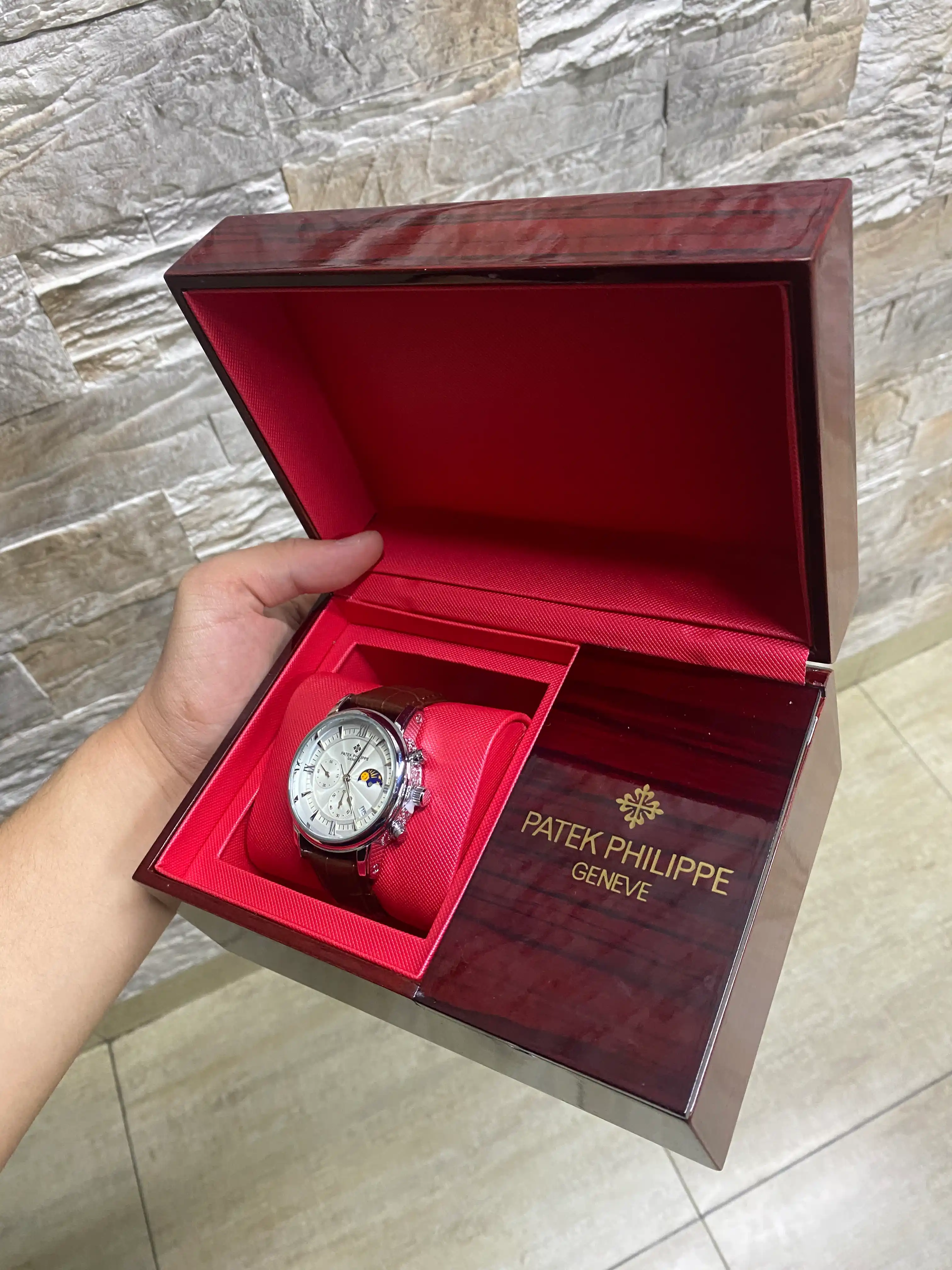 Наручные часы для мужчин Patek Philippe, день-ночь и секундомер