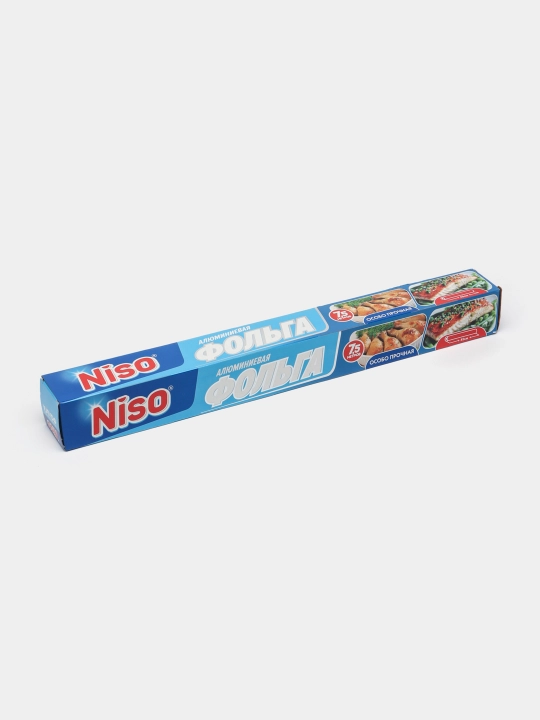 NISO alyuminiy folga o‘ta chidamli, kengligi 7,5 m, uzunligi 45 sm