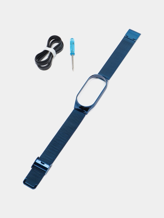 Ремешок для Xiaomi Mi Band 3/4/5/6/7/8, металлический, миланская петля