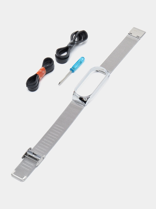 Ремешок для Xiaomi Mi Band 3/4/5/6/7/8, металлический, миланская петля