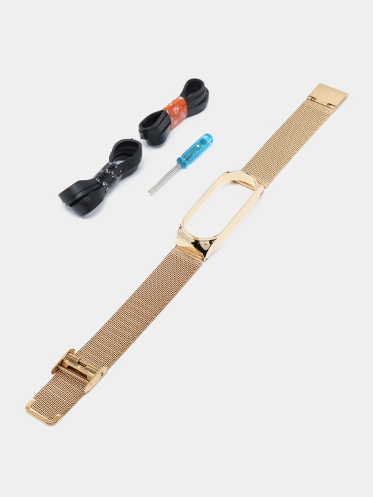 Ремешок для Xiaomi Mi Band 3/4/5/6/7/8, металлический, миланская петля