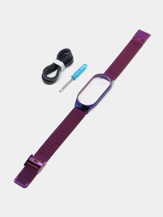 Ремешок для Xiaomi Mi Band 3/4/5/6/7/8, металлический, миланская петля