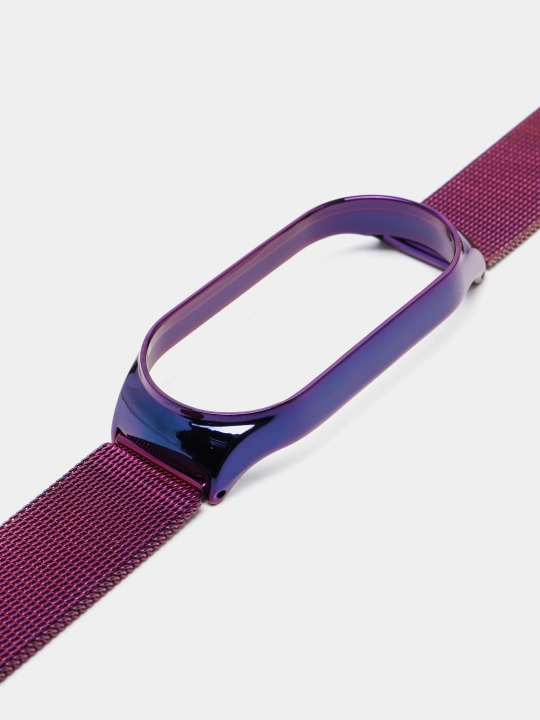 Ремешок для Xiaomi Mi Band 3/4/5/6/7/8, металлический, миланская петля