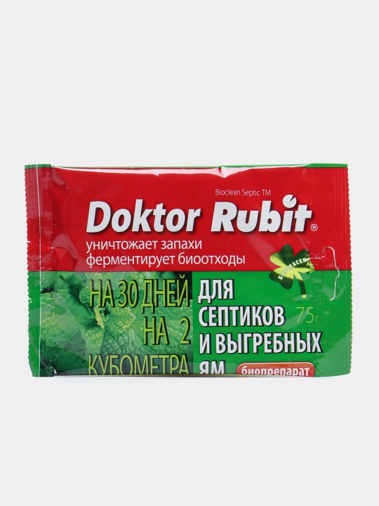Bioaktivator Doctor Robik, septiklar chuqurlar va hojatxona uchun, "Rubit", 75 g - 