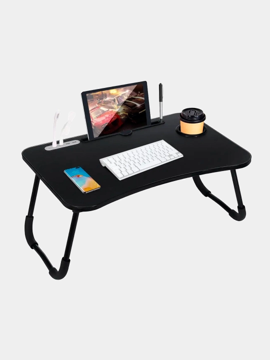 Подставки для ноутбуков + USB порт, LED фонар, парта для учебы, складной стол, 60*40*28 см