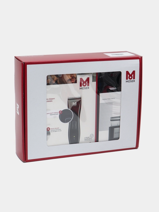Moser набор для стрижки Neo Clipper, Mobile Shaver, машинка, шейвер и пеньюар - 3 в 1