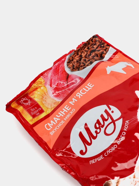 Myaу mushuklar uchun quruq yem, go‘sht bilan, 300 g