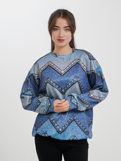 Ayollar uchun mikrofiber yarim bosma sviter - 
