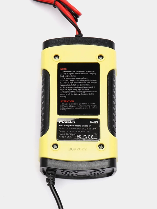 Зарядное устройство Foxsur 12V- 5A, для всех типов аккумуляторов