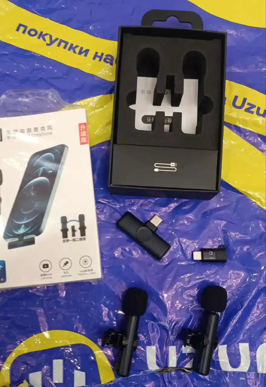 Simsiz mikrofon 2 dona, petlichka K11, iPhone va Android uchun