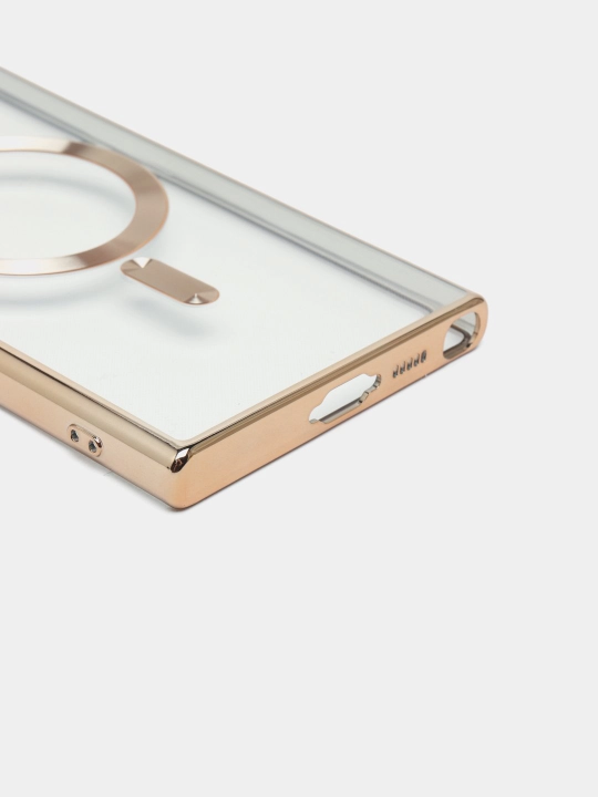 G'ilof MagSafe Samsung S20/21/22/23/24 Plus/Note/Fe/Ultra uchun shaffof, silikon