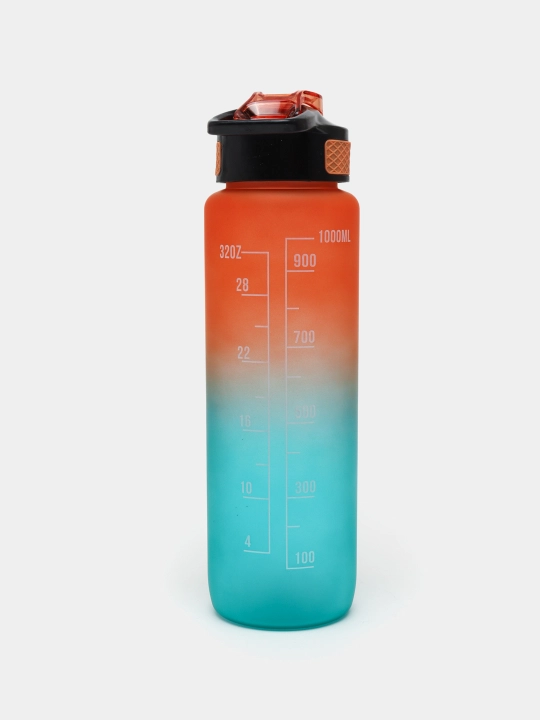Fitnes uchun sport suv idish shishasi, gradient rangli, 1 litr