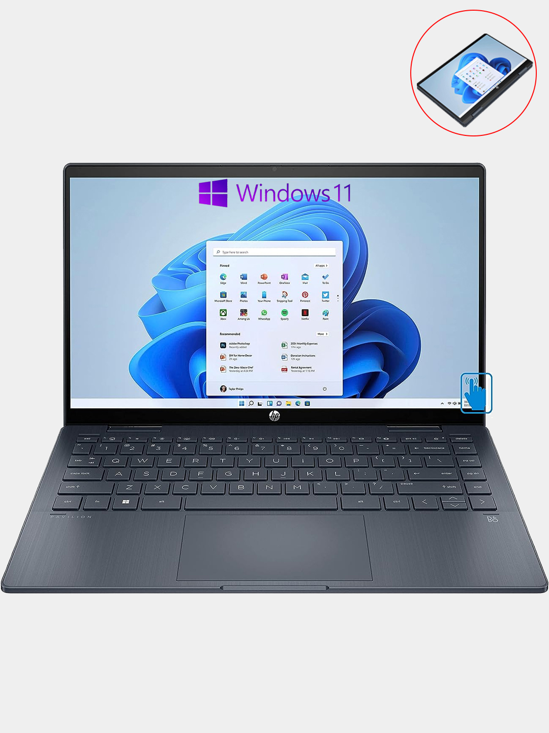 Ноутбук HP Pavilion X360 i5-1235U, DDR4 8GB / SSD 512GB, 14" FHD IPS ...