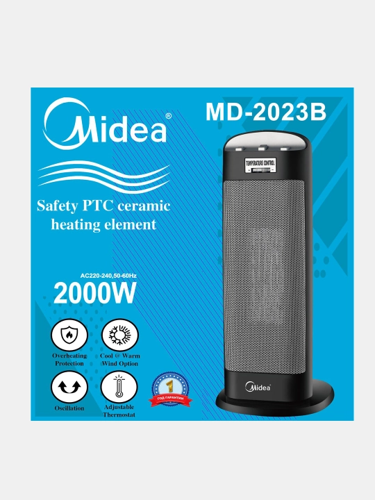 Отопитель MIDEA PTC HEATER с вентилятором горячего и холодного вращения