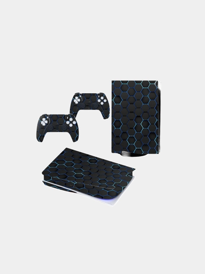 Наклейки для игровых консолей PS5 PlayStation 5 — DALONG-131-ХРОМ-SLMDISK
