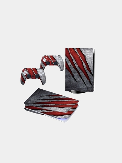 Наклейки для игровых консолей PS5 PlayStation 5 — DALONG-131-СЕРЫЙ-SLIM