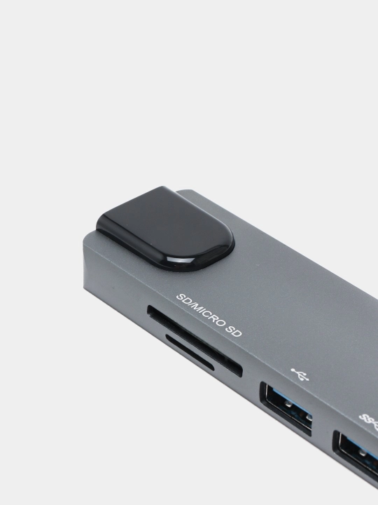 Адаптер 8 в 1 "Type-C - HDMI, LAN Ethernet, USB-C, USB, SD, TF"
