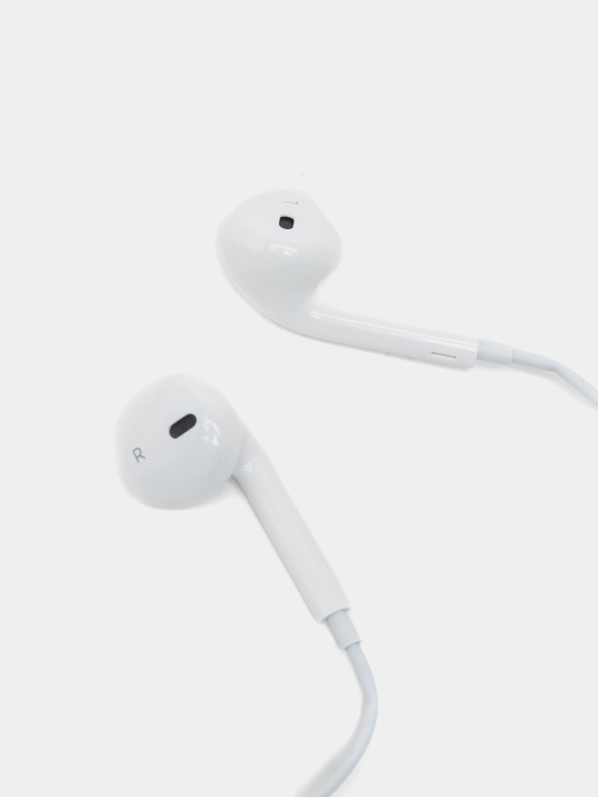Simli quloqchinlar iPhone va Android uchun, mini jack, oq, 3.5 mm