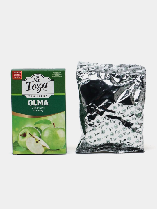 Зелёный чай Toza, со вкусом яблока, 80 гр