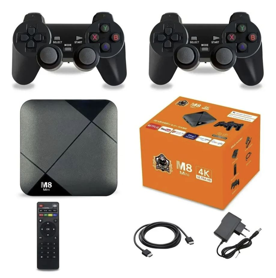 Игровая приставка Game Box + Smart TV, 1000 игр, 64 Гб, Смарт ТВ, игры для  PS1. 2 в 1 купить по низким ценам в интернет-магазине Uzum (788569)