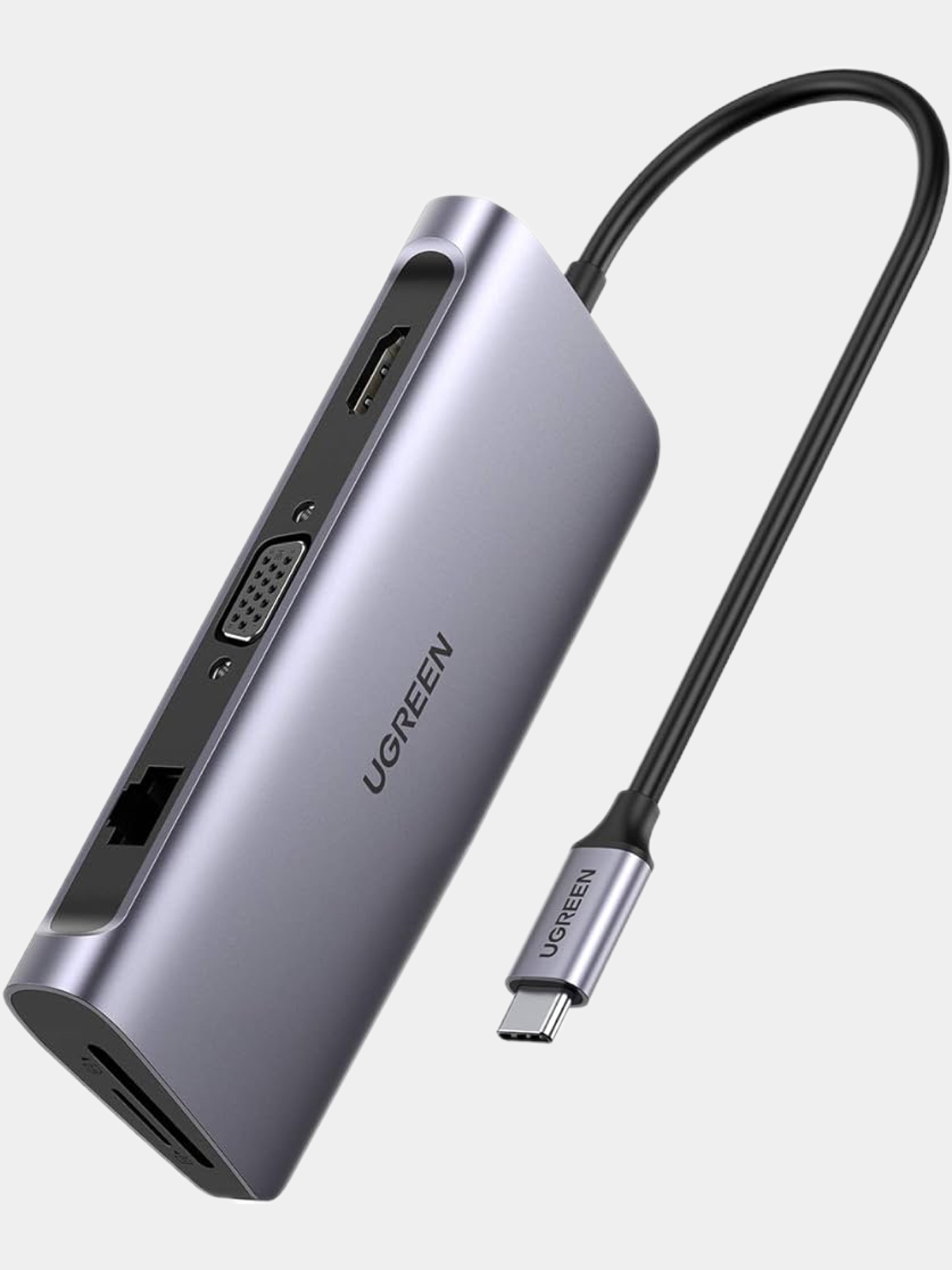 Ugreen USB C Hub Многопортовый адаптер-док-станция USB Type C, с портом ...
