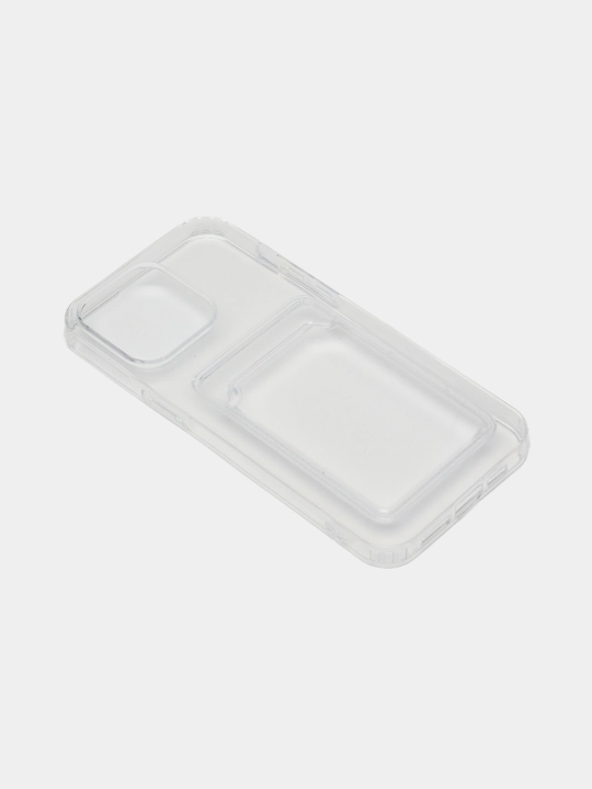 Прозрачный чехол с карманном для карты для IPhone 13, 14, 15 Pro Max