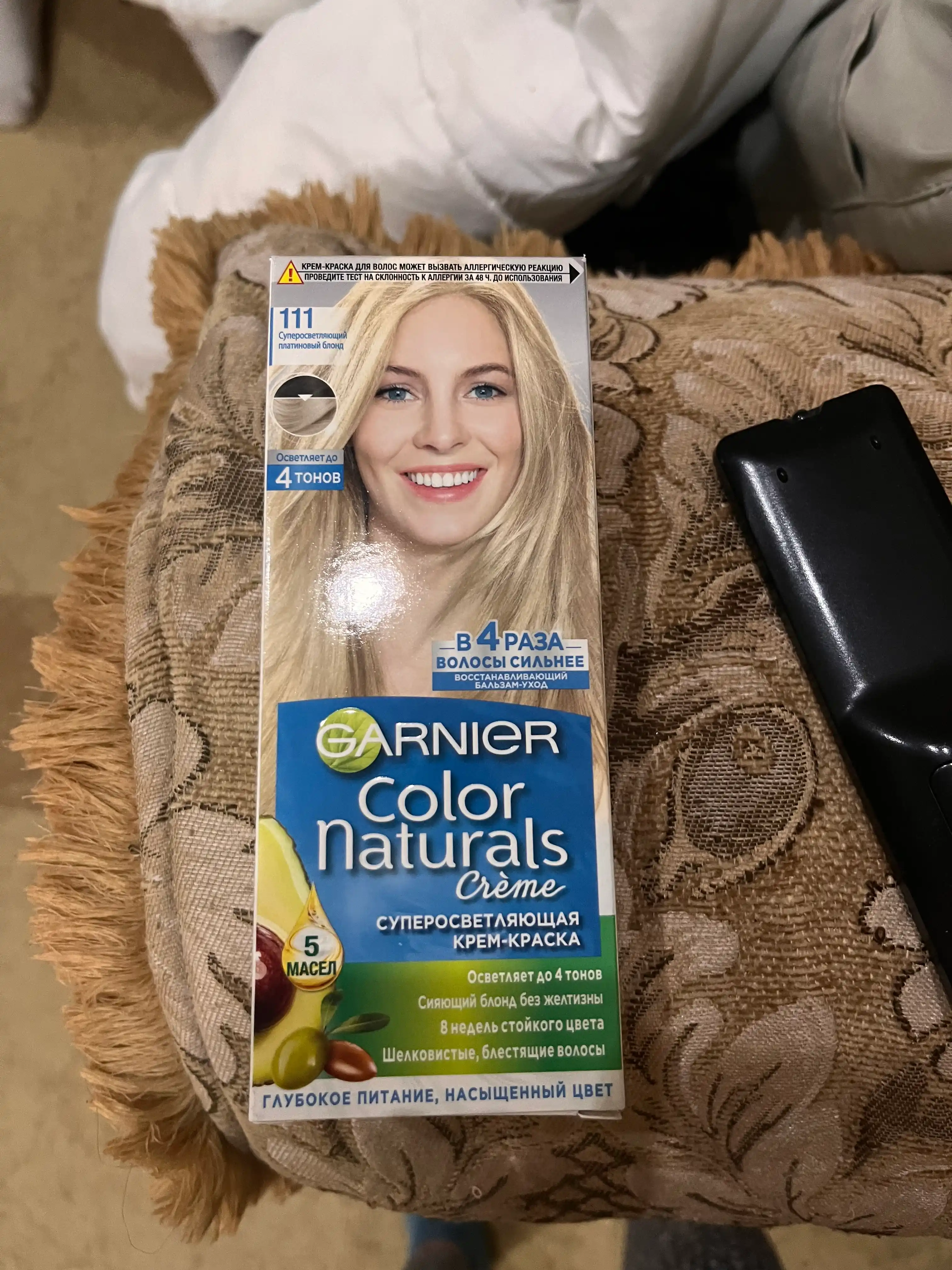 Garnier "Color Naturals" soch uchun chidamli ozuqaviy bo‘yoq kremi, 111 rangli Pl.Blond