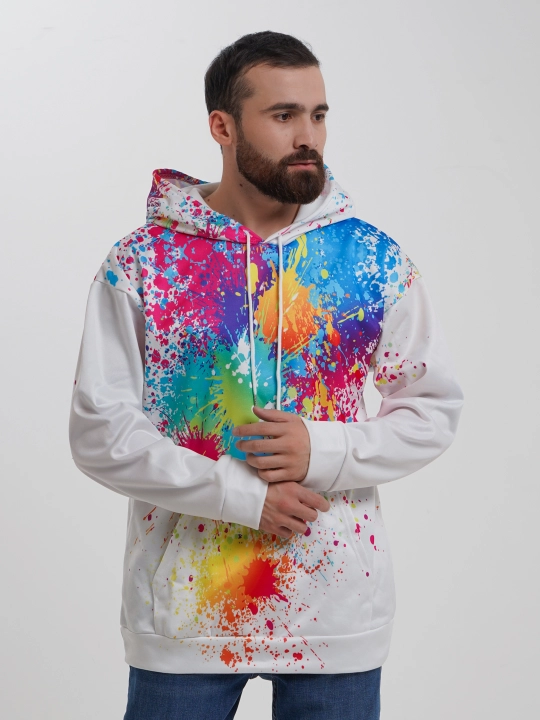 Tolstovka-hudi, bosma bilan, issiq, oversayz, unisex, mikrofibradan, kapyushon bilan - 