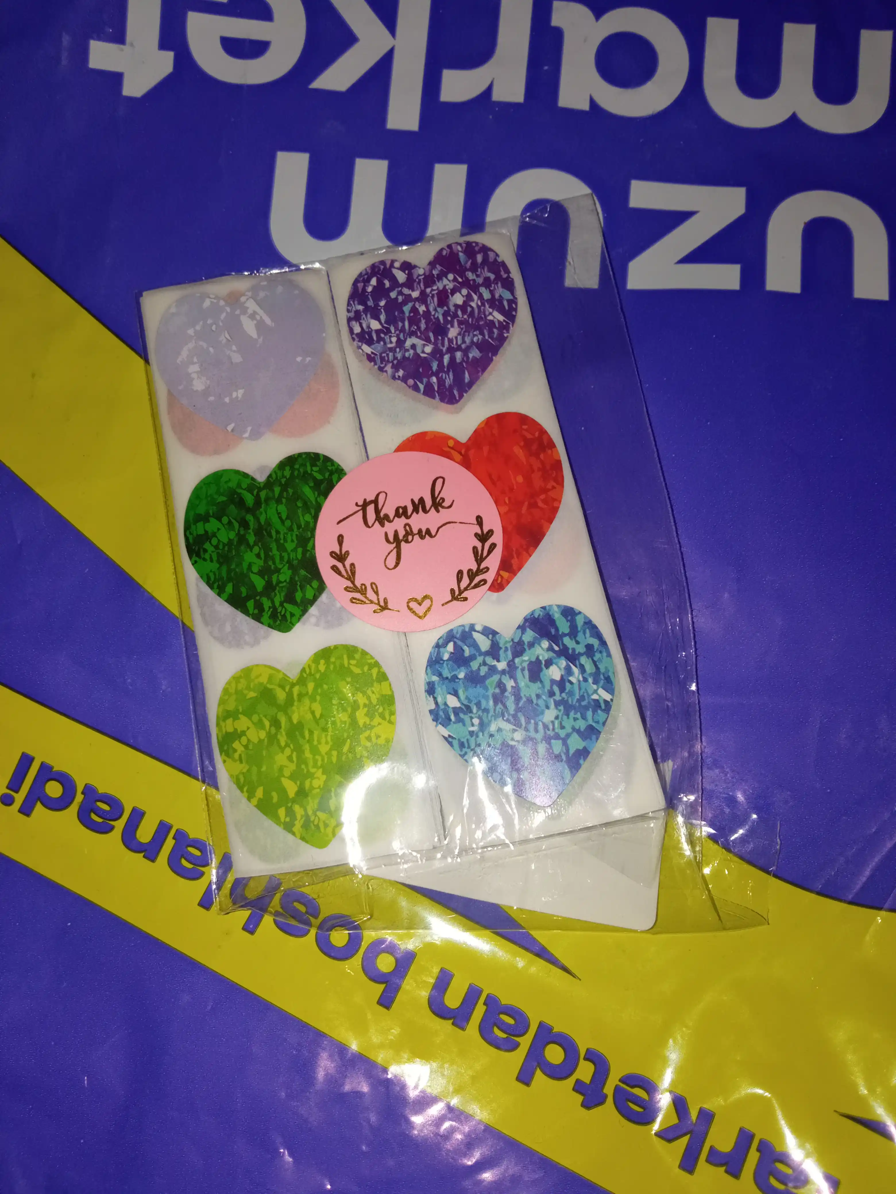 Stiker nakleykalar Thank You yozuvli