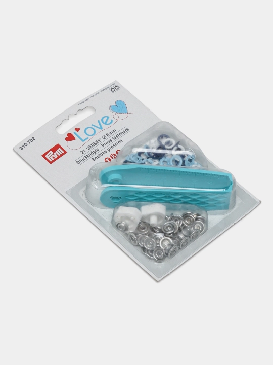 Prym Love, кнопка джерси, синего, голубого, белого цвета, 8 мм 