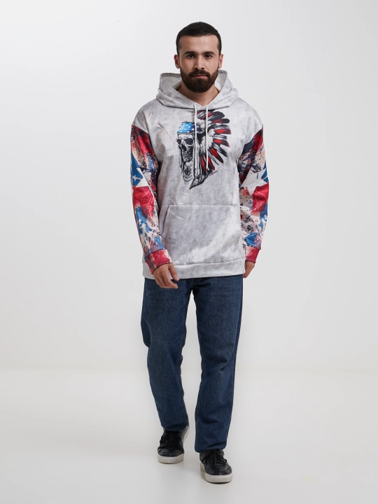 Tolstovka-hudi, bosma bilan, issiq, oversayz, unisex, mikrofibradan, kapyushon bilan