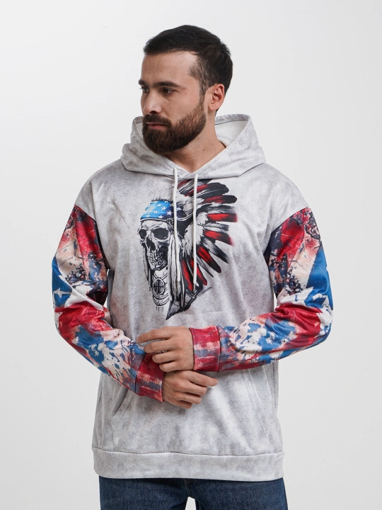 Tolstovka-hudi, bosma bilan, issiq, oversayz, unisex, mikrofibradan, kapyushon bilan - 