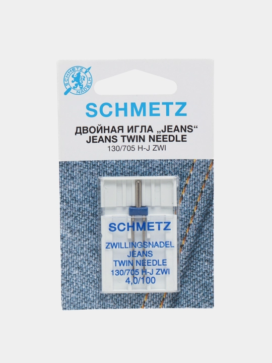 Иглы джинс двойные № 100 / 4.0, Schmetz - 