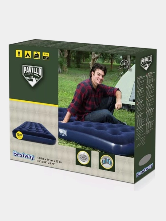 Bitta to'shakli havo matrasi 188 * 99 * 22 sm, Bestway 67001