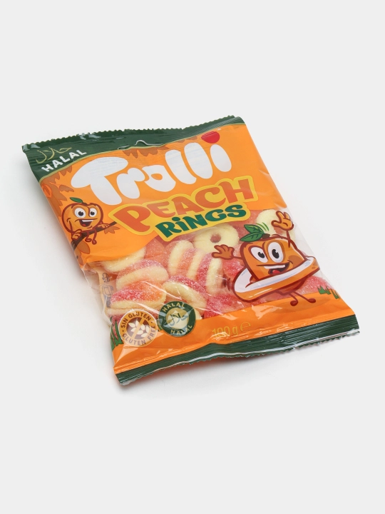 Мармелад "TROLLI" Halal Peach Rings, 100 г