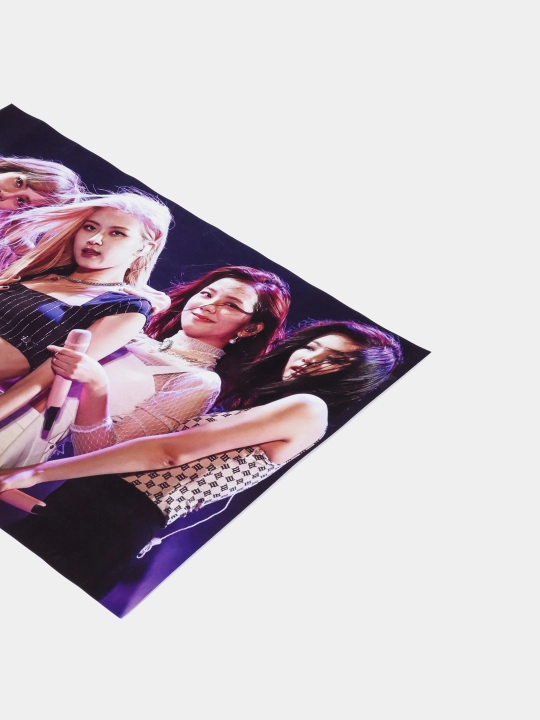 Pop guruhi bilan plakat Black pink, musiqiy guruh Black pink, A3