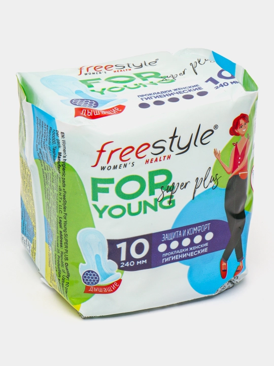 Free Style For Young Super Plus gigienik prokladkalar, 10 dona