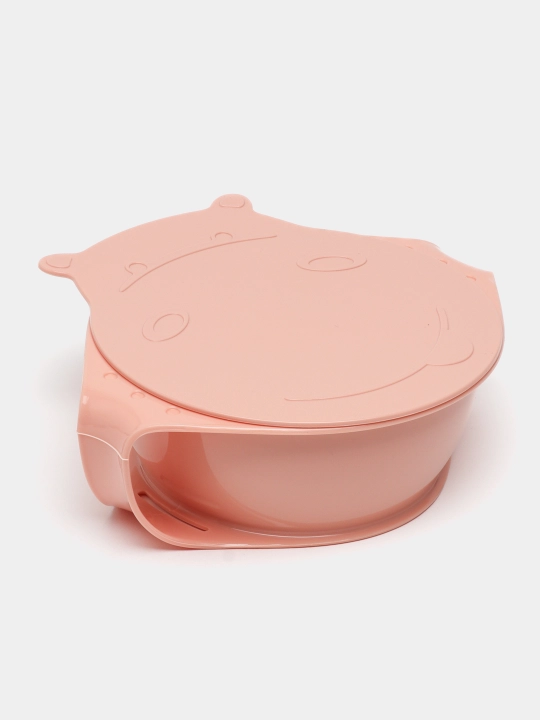 Детская тарелка с крышкой, Lalababy Play with Me Hello, Hippo! - 