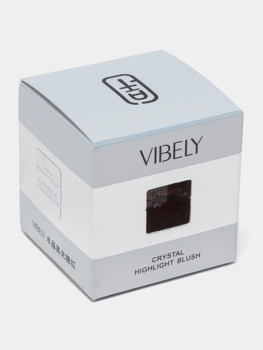 Хайлайтер и румяна для лица 2 в 1 VIBELY, с блестками