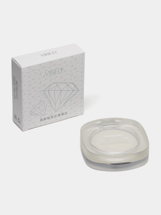 Хайлайтер для лица алмазный с блестками Vibely Diamond, 3 оттенка