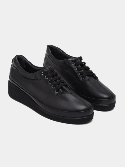 Мокасины кожаные, на платформе, подошва EVA — FABRICA-M010203-ЧЕРН-39