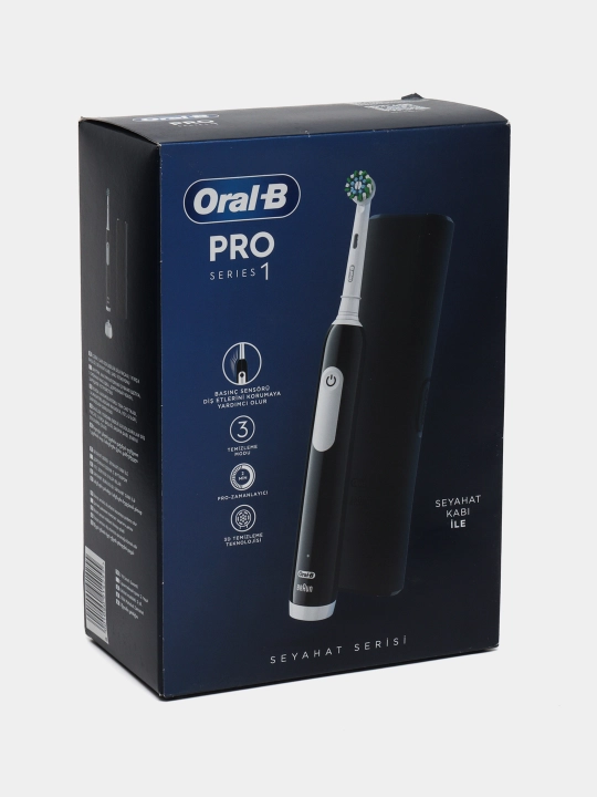 Elektr tish cho'tkasi Oral-B Vitality Pro Series 1, qora rangli