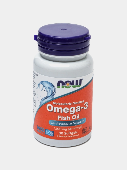 Baliq yog'i NOW Foods, Omega 3, Fish Oil, 1000 mg, 30 kapsula