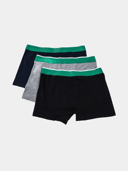Erkaklar trikotaj trustiklari, paxta ichki kiyimlari, M-XXL, 3 dona