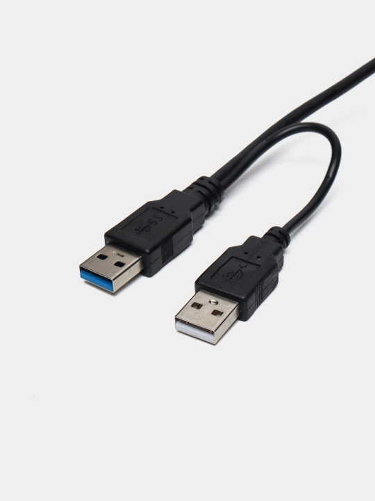 SSD HDD аdapter SATA USB - USB 3.0 qattiq diskni + ikkita USB quvvatini ulash uchun