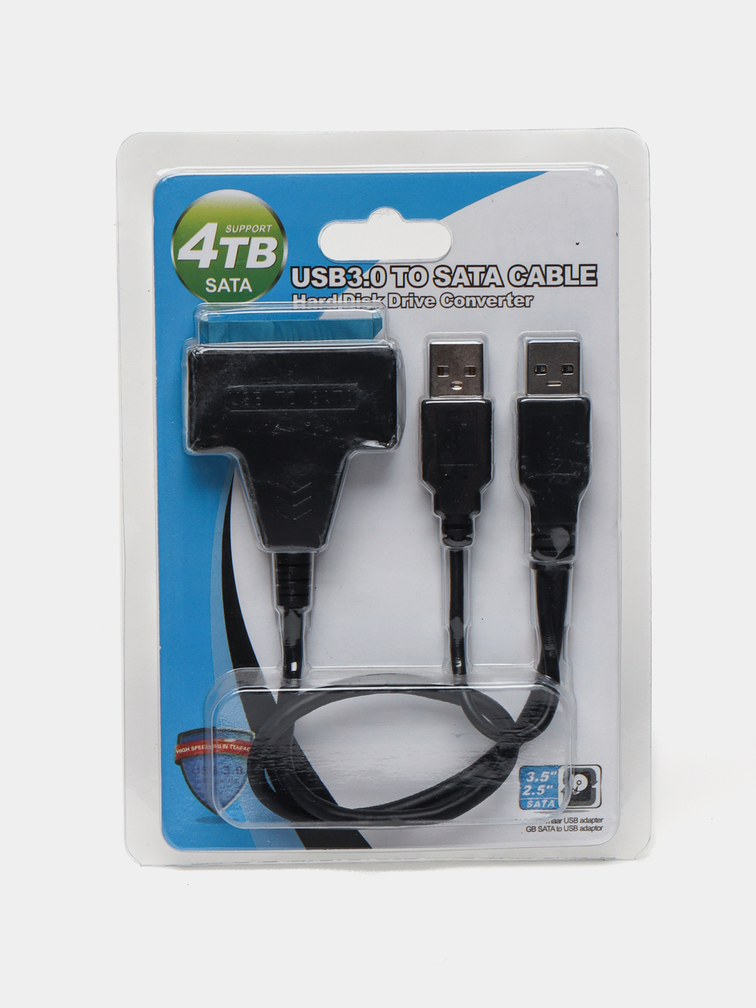 SSD HDD переходник SATA - USB 3.0 для подключения жесткого диска + двойное питание USB - 