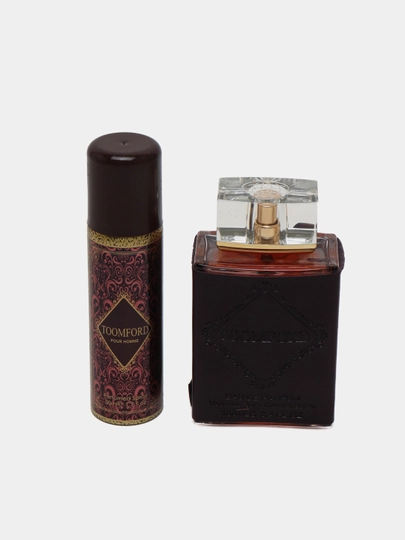 Parfyumlangan suv ToomFord, dezodorant bonusga Fragrance Toomford, 100 ml