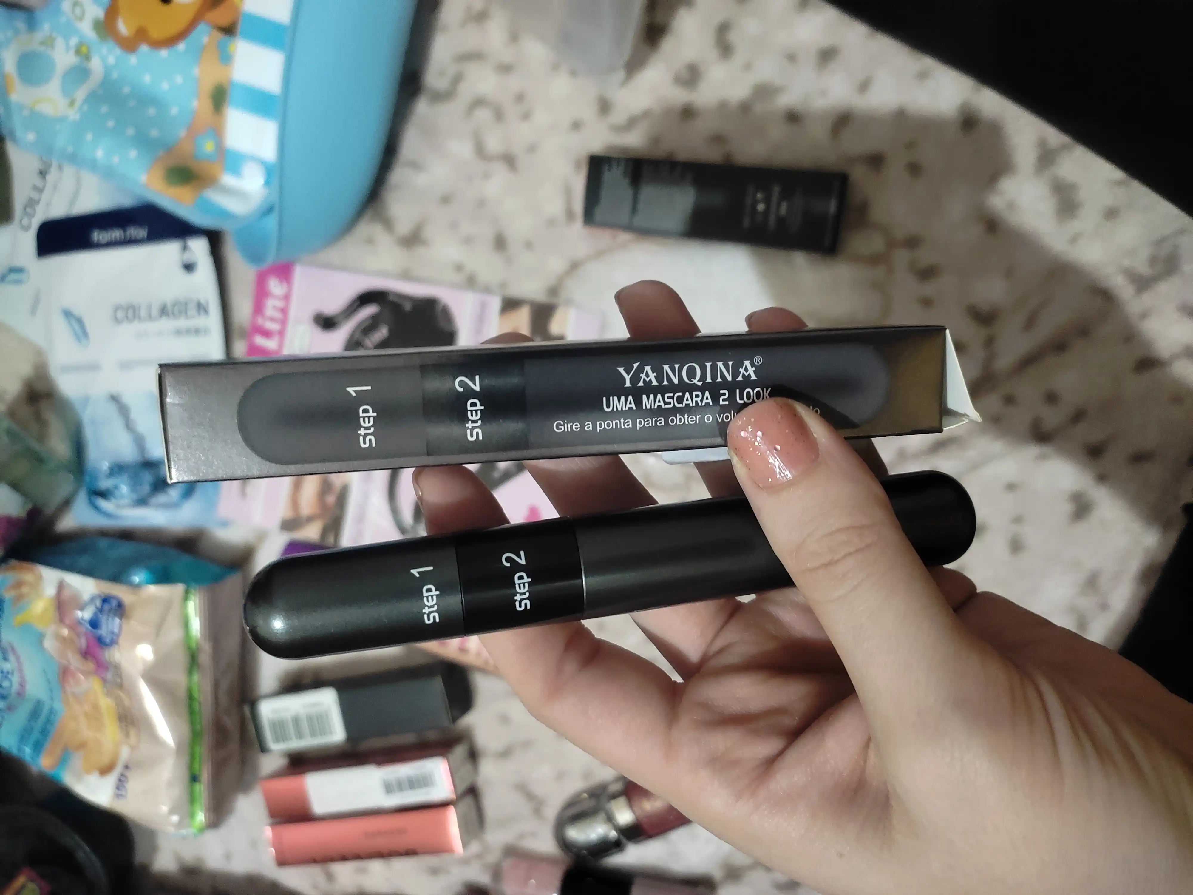 Kipriklar uchun tush 4D professional, suvga chidamli, qora, 2 ta cho'tka, 10 g